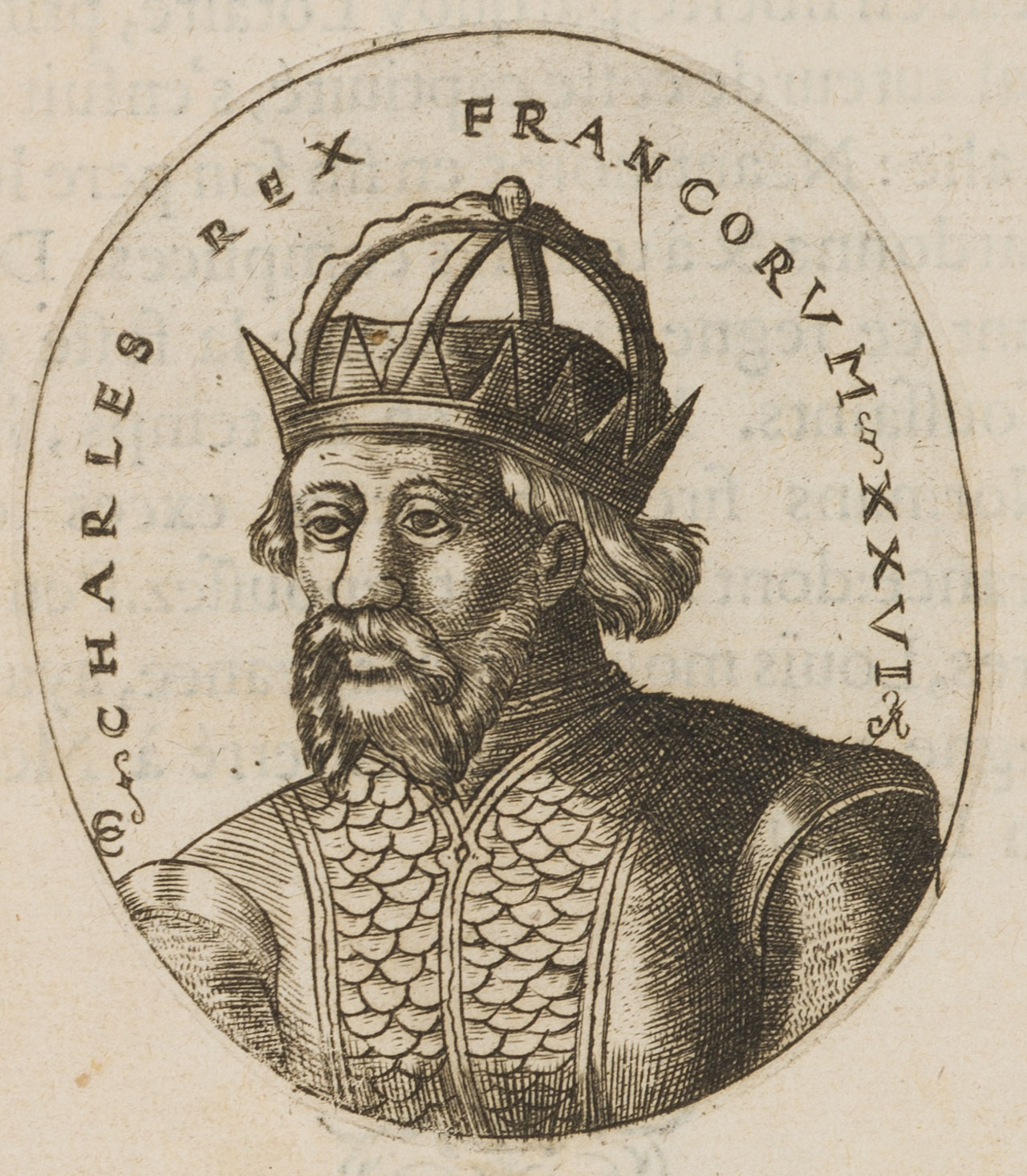 Porträt des König Karl d. Kahle