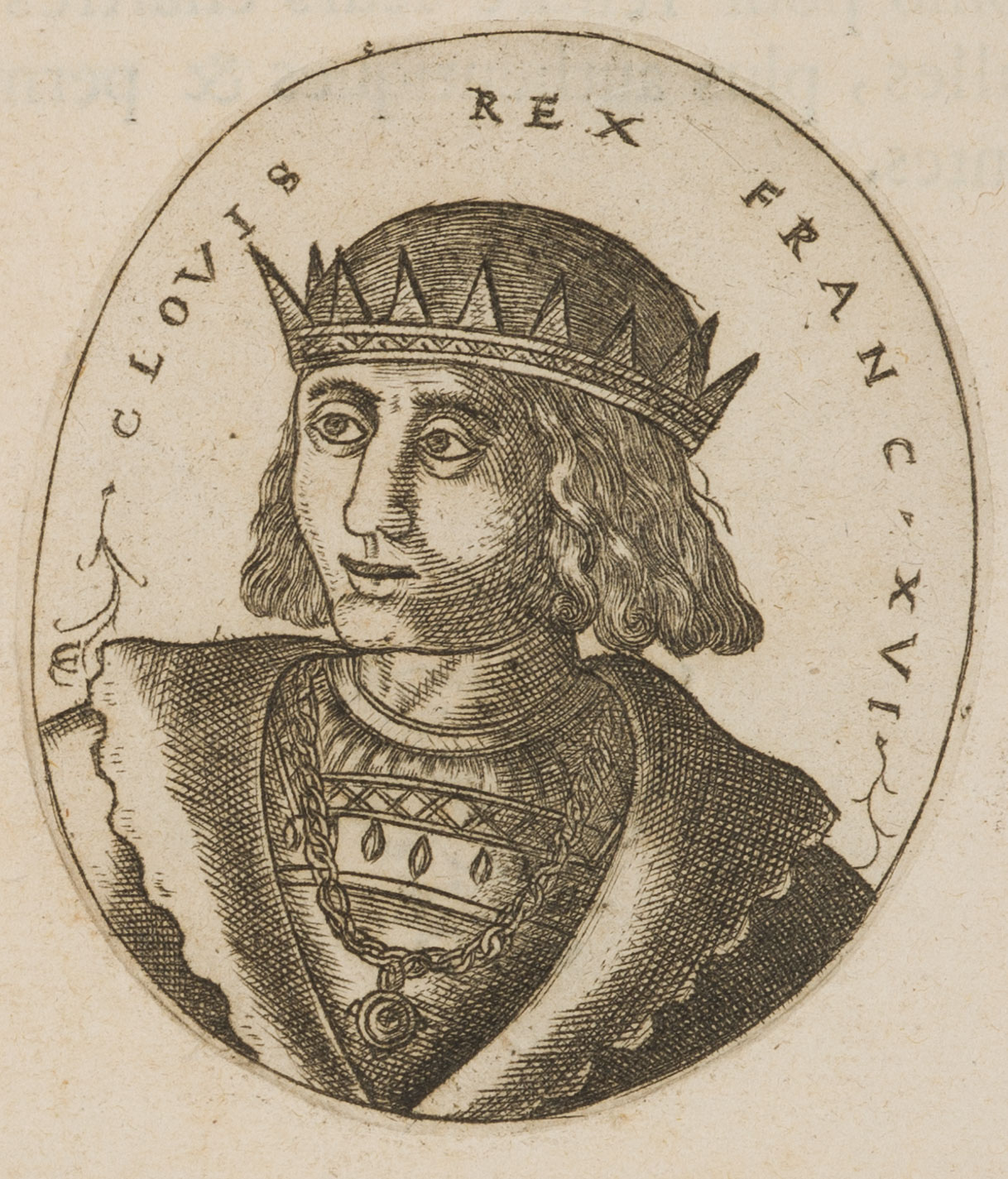 Porträt des König Chlodwig III.