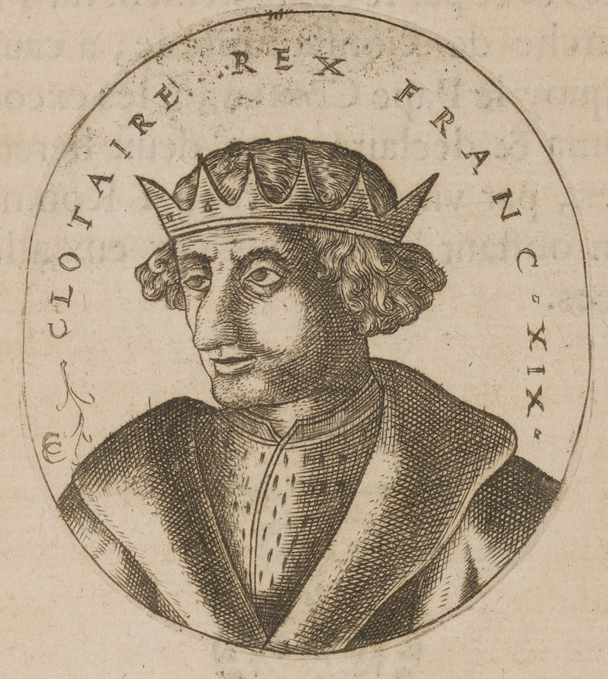 Porträt des König Clotaire IV.