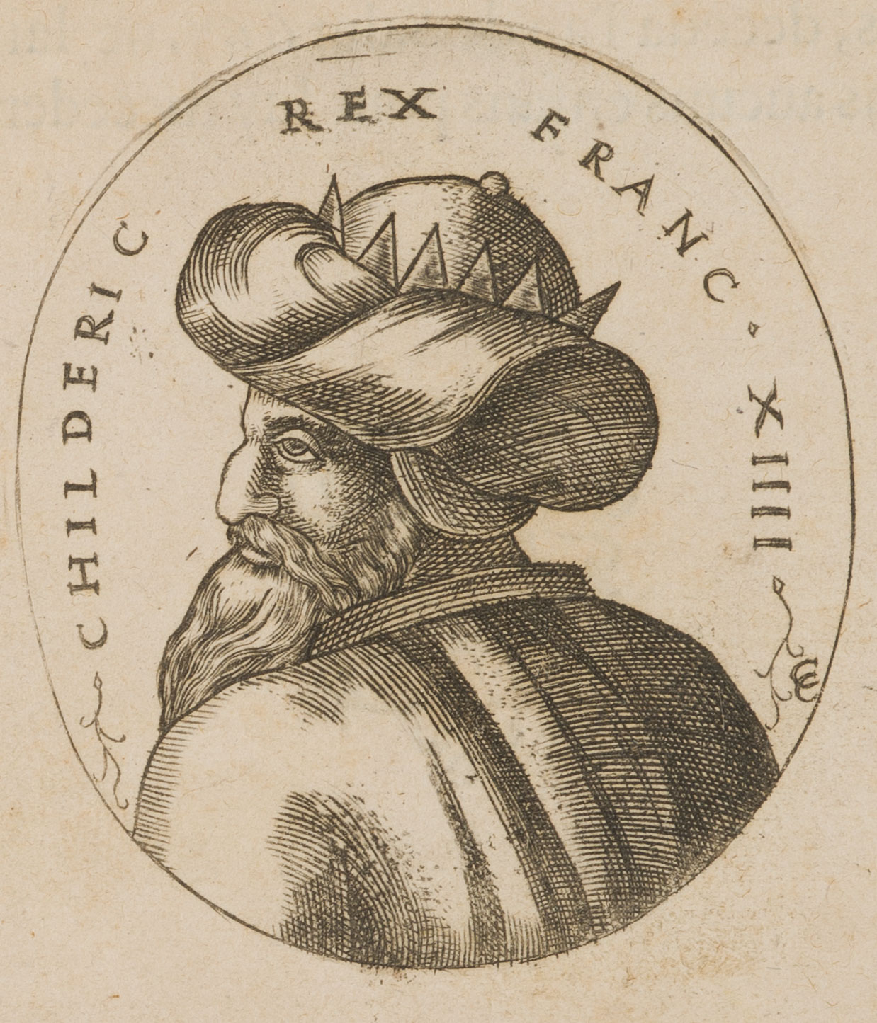 Porträt des König Childerich II.