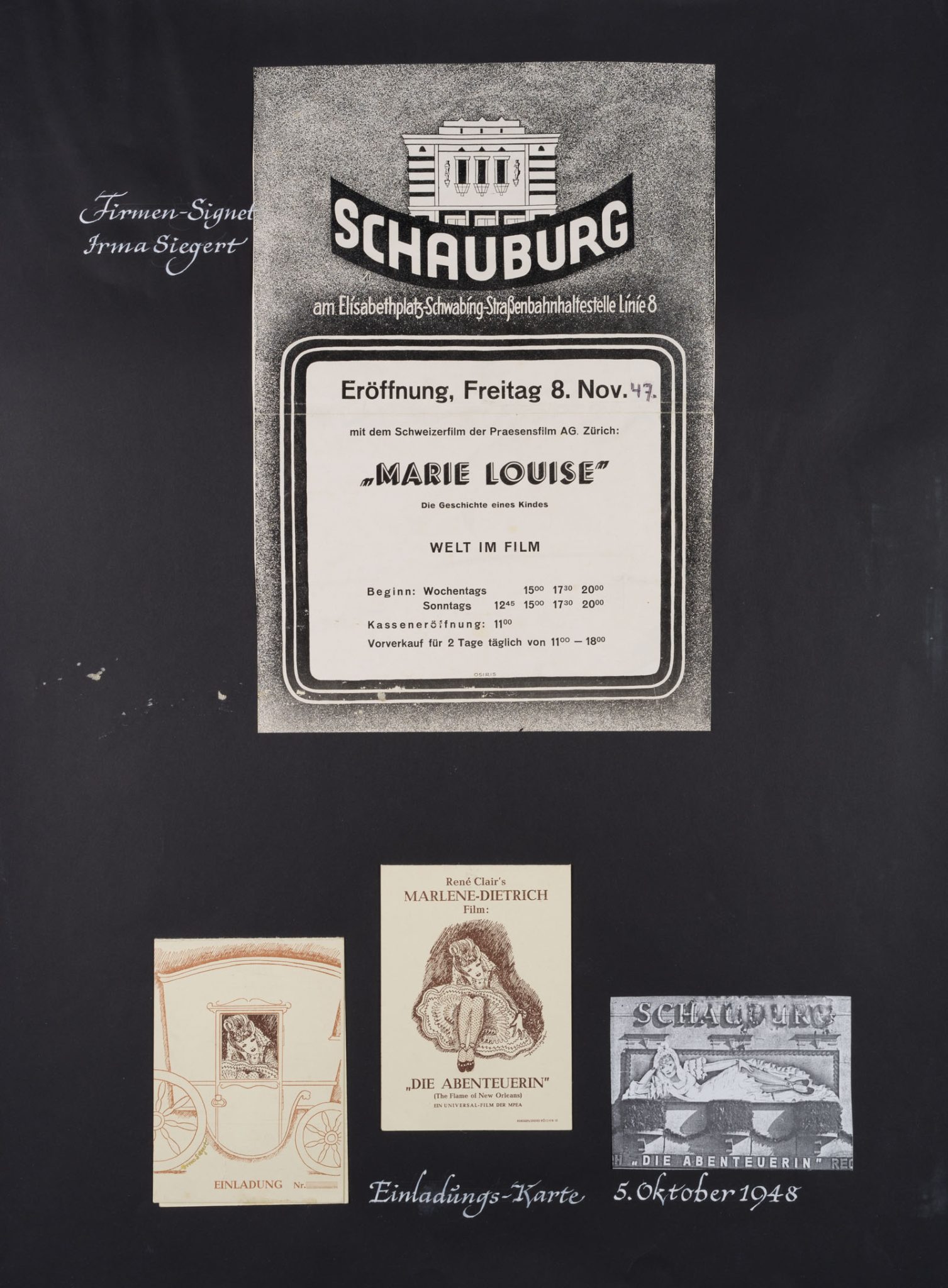 Collage zum Kino der 1940er Jahre