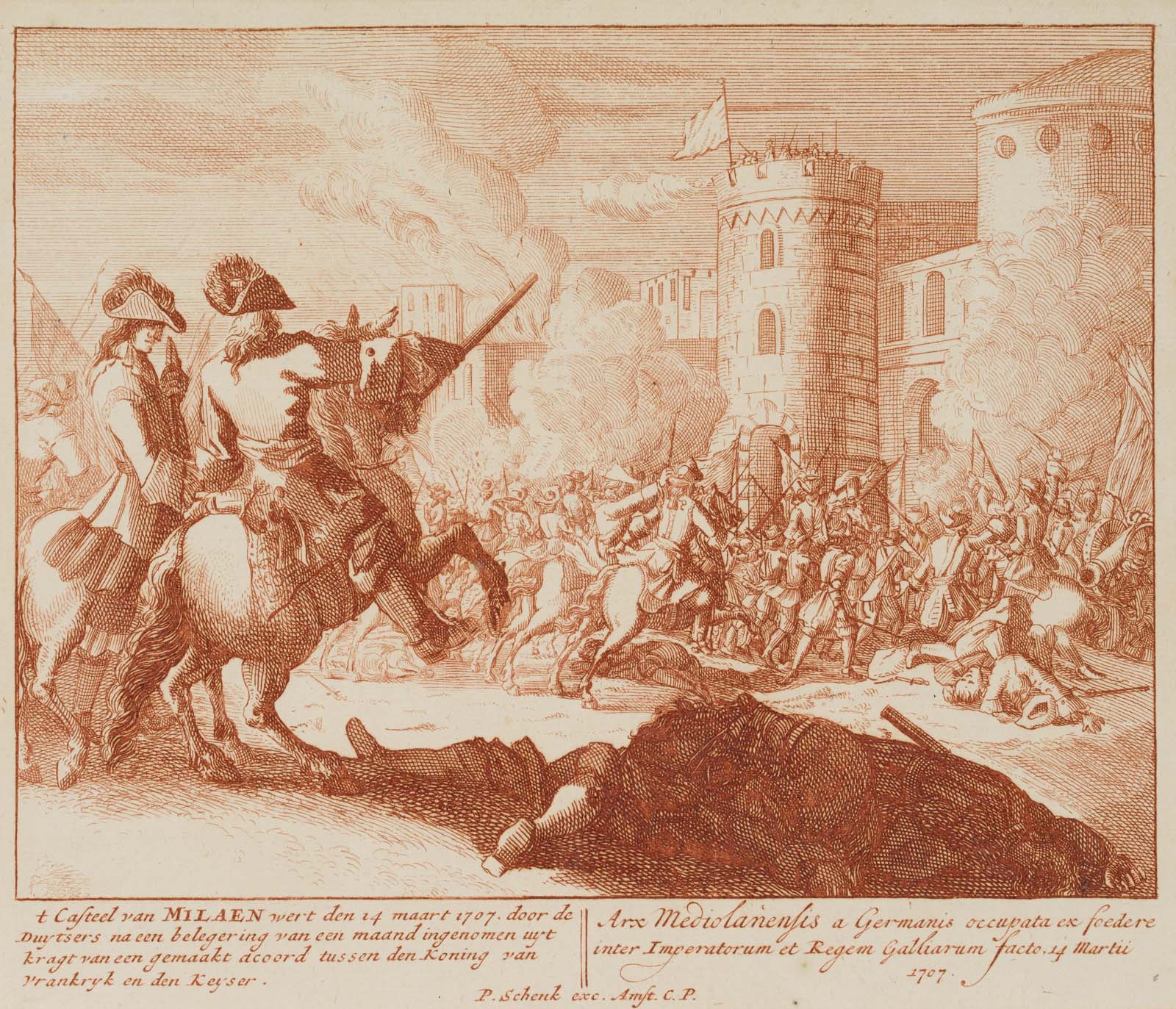 Belagerung der Burg Mailands 1707