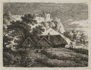 Gehöft vor Burgruine