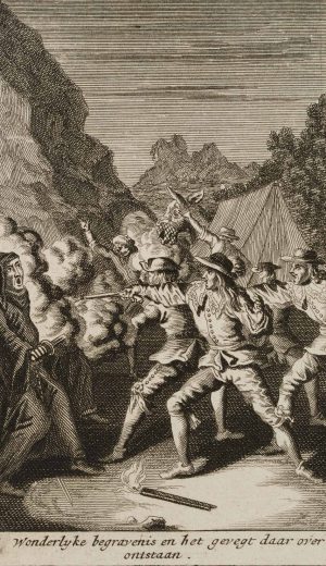 zu Quervedos Schelmenroman, Wunderliches Begräbnis