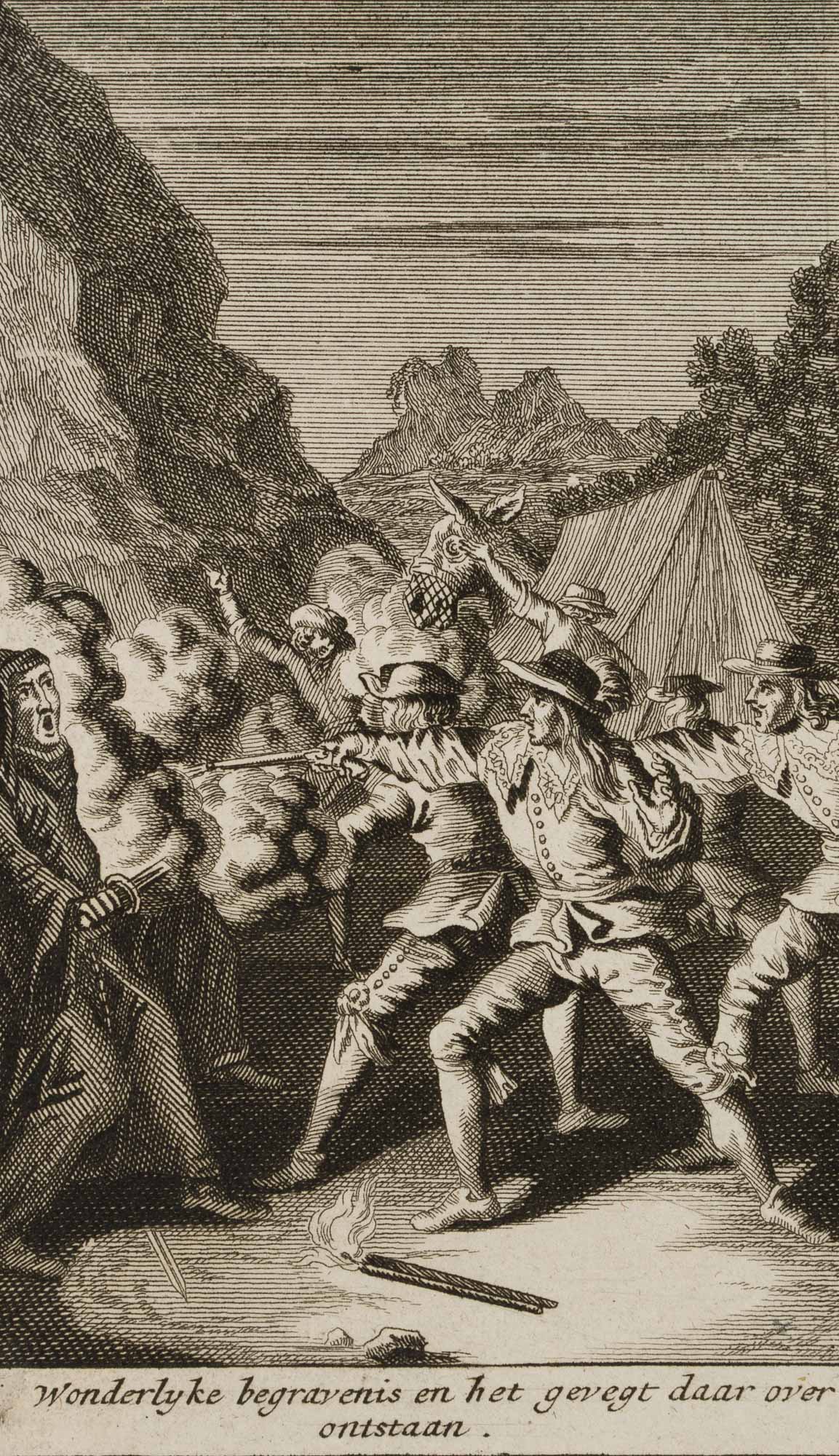 zu Quervedos Schelmenroman, Wunderliches Begräbnis