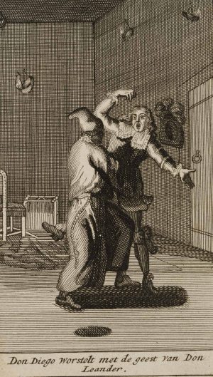 zu Quervedos Schelmenroman, Don Diego im Kampf