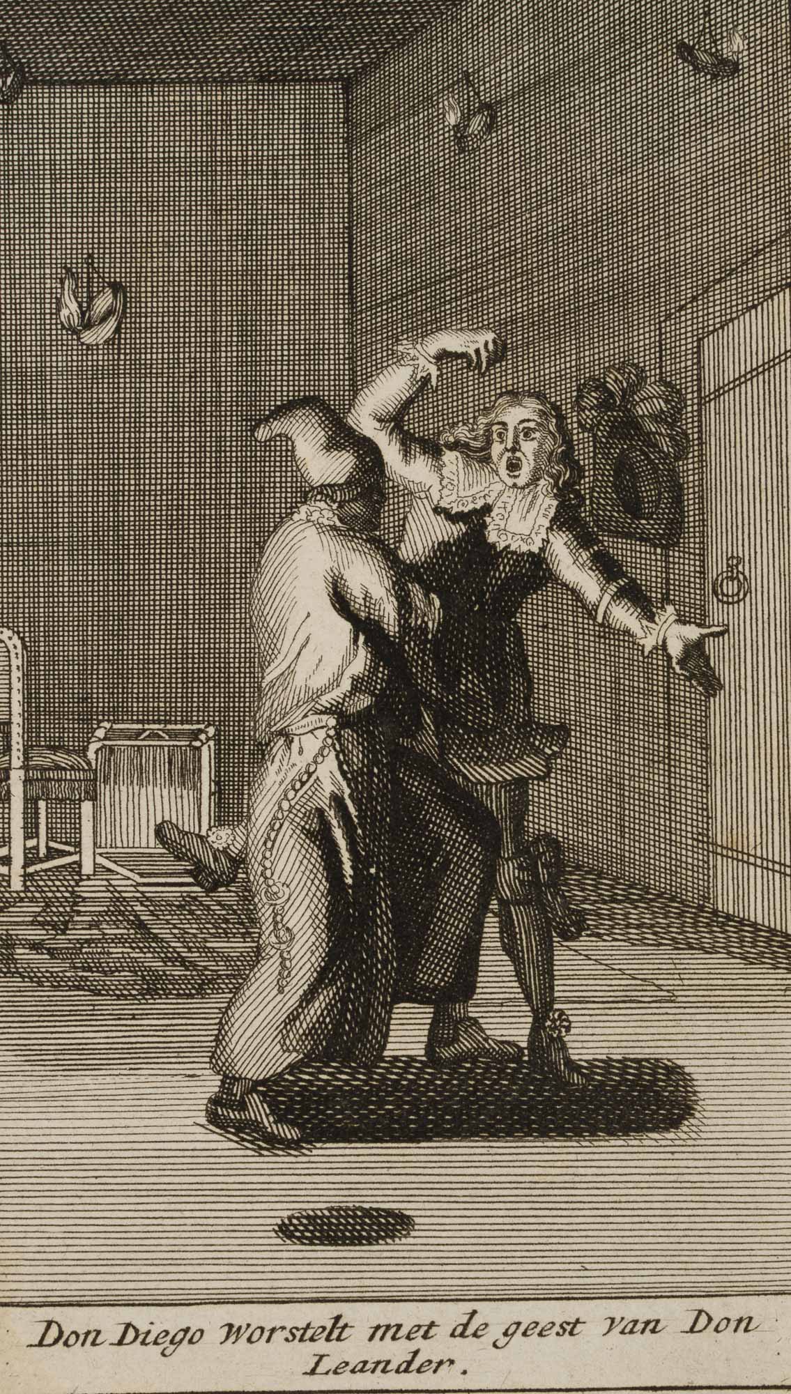 zu Quervedos Schelmenroman, Don Diego im Kampf