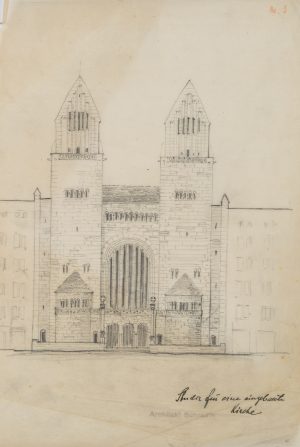 Architekturstudie für eine Kirche