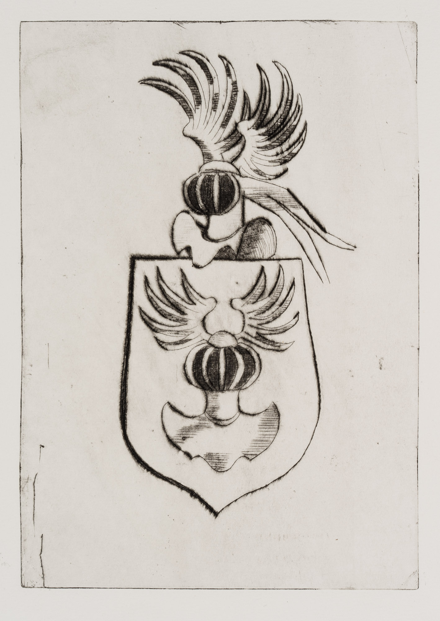 Satirisches Wappen, Helm mit Flügeln