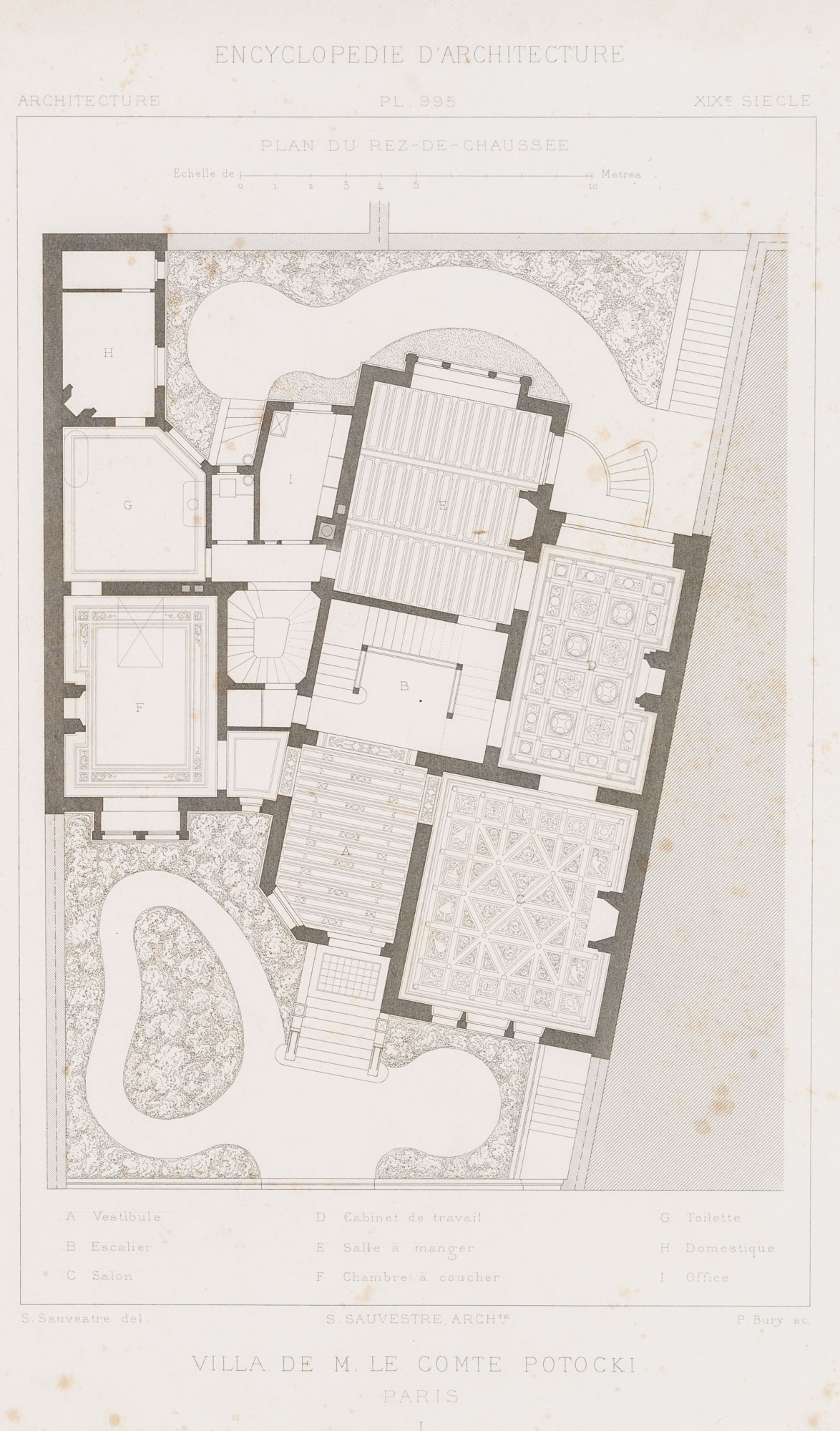 Grundriss Villa de M. le Comte Potocki