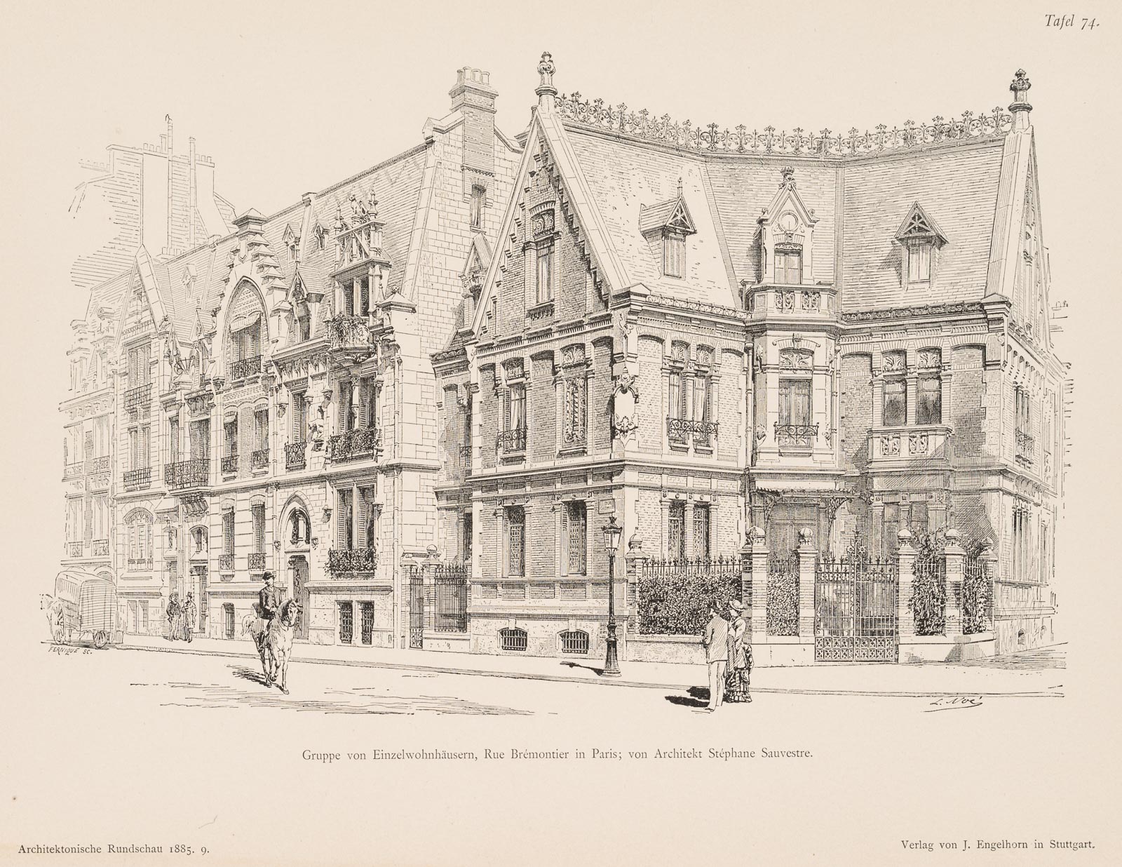 Rue Brémontier, Stadtvillen Paris