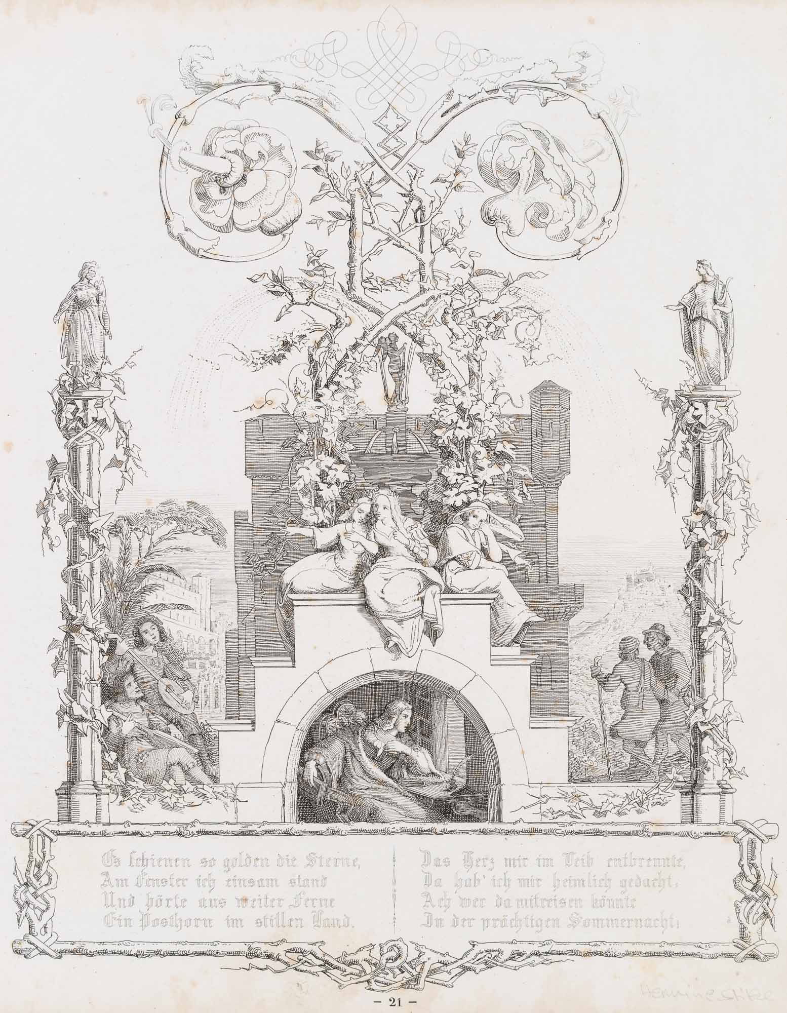 Illustration Sehnsucht, Eichendorff