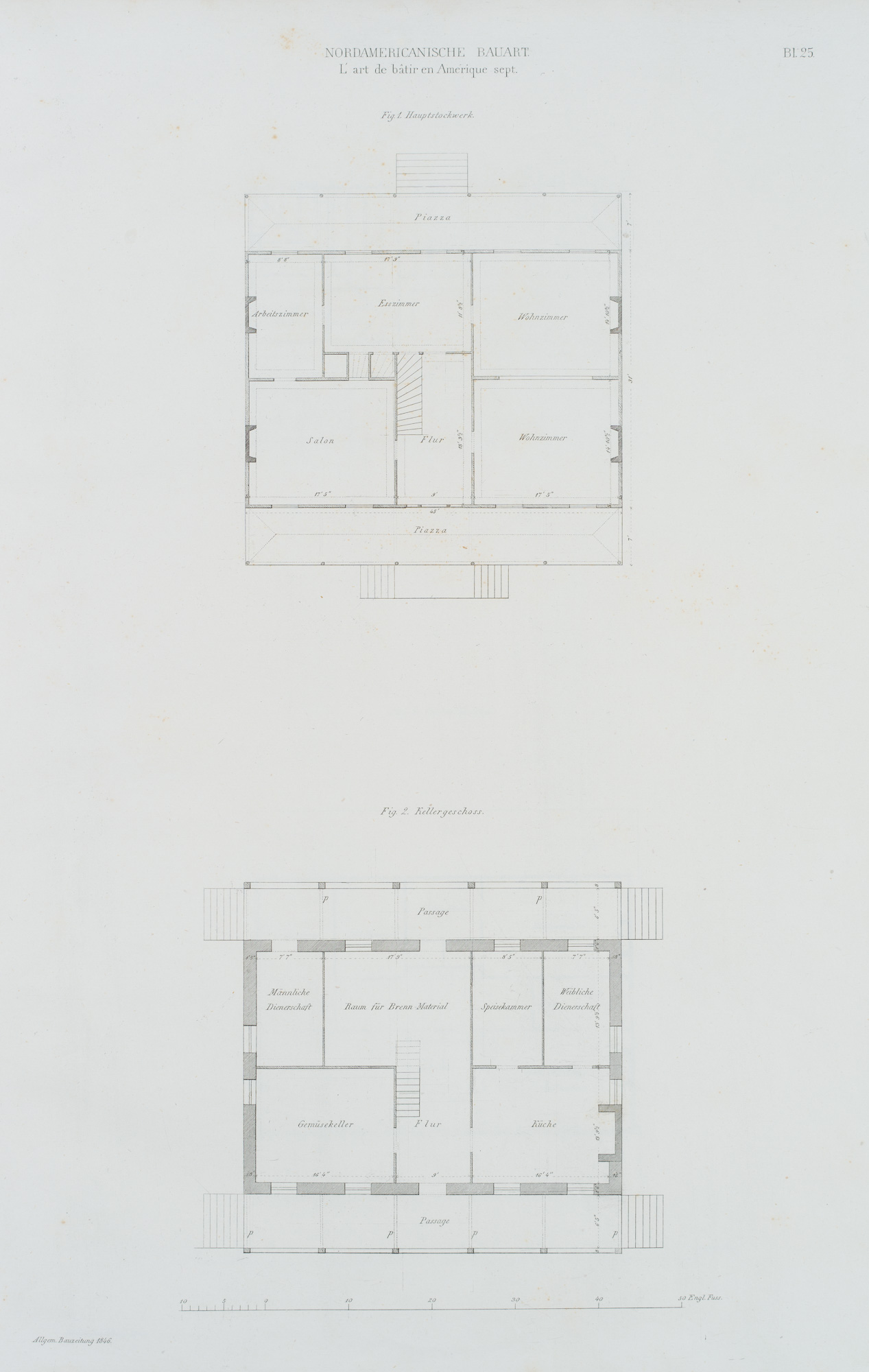 Grundrisse mit Dachwerk, USA