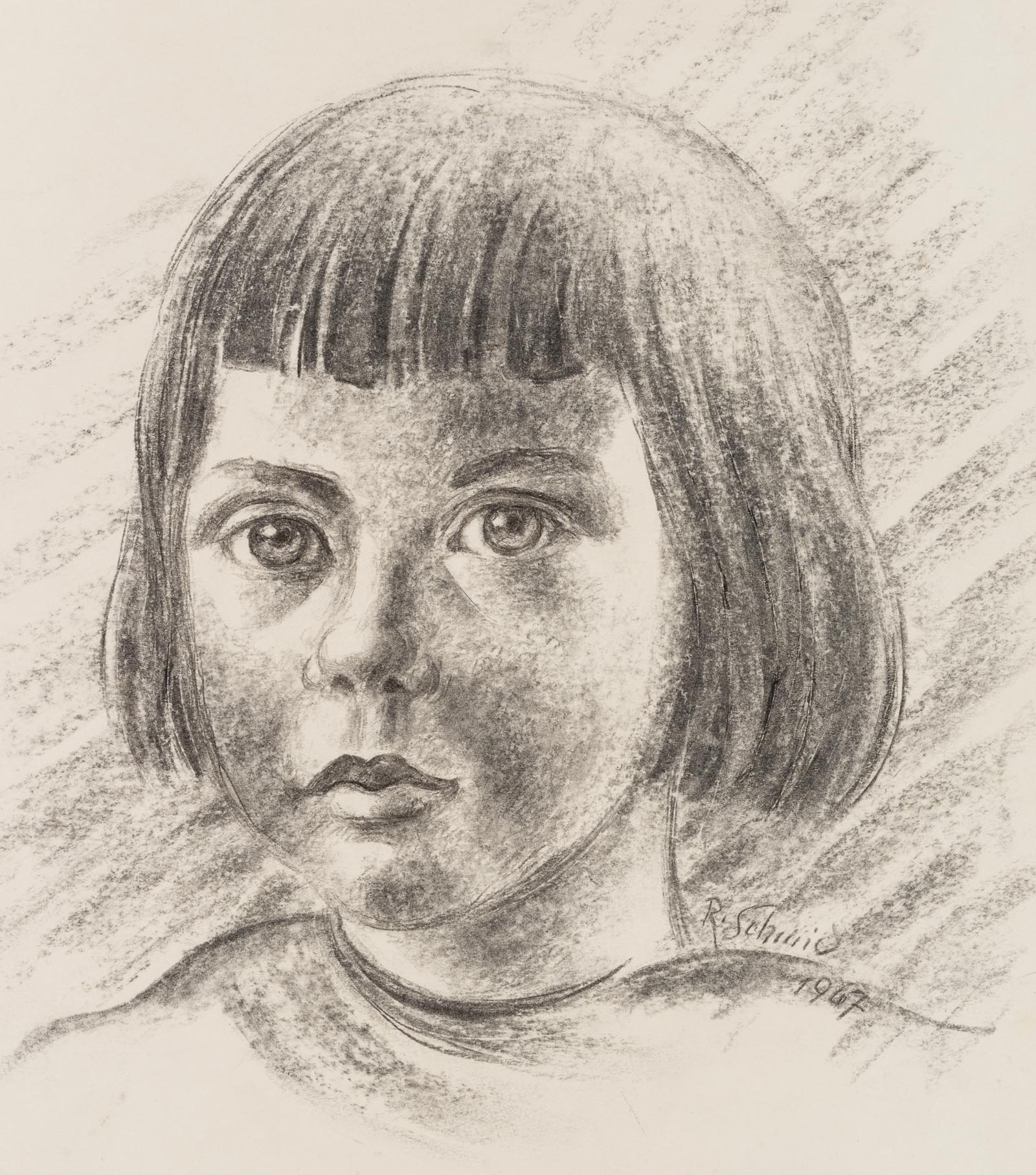 Kinderporträt. Mädchenkopf