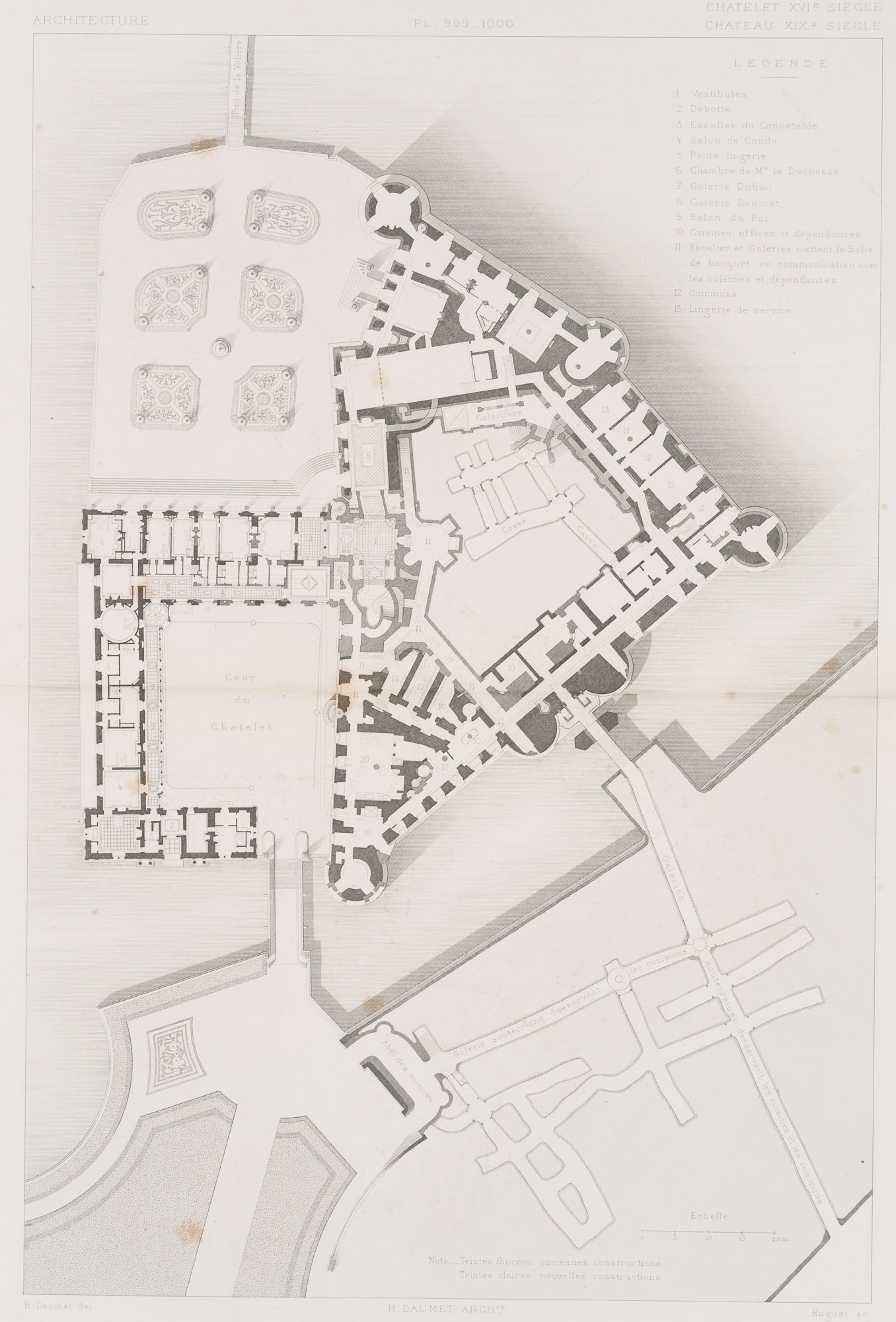 Grundriss, Chateau de Chantilly