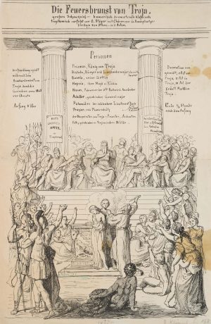 Theaterzettel Die Feuersbrunst zu Troja