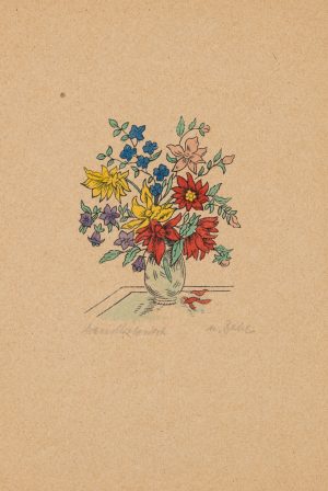 Stillleben mit buntem Blumenstrauß