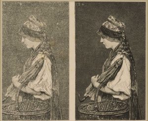 Kunst des Holzstiches, Mädchen