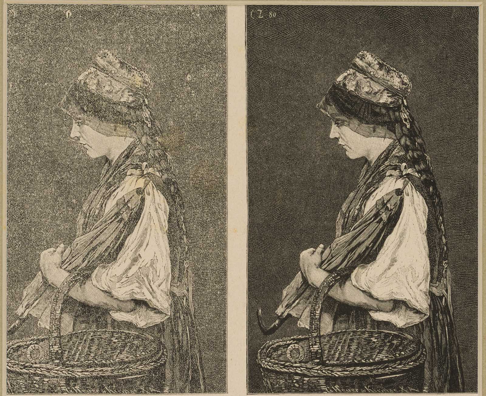 Kunst des Holzstiches, Mädchen