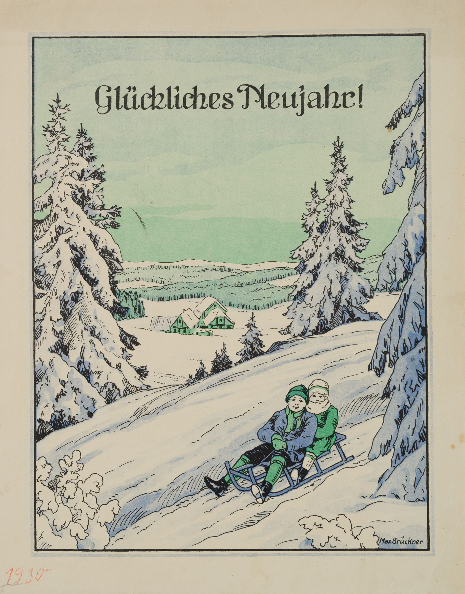 Neujahrsbrief, Schlittenfahrt