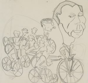 Fahrradrennen auf Hochrad