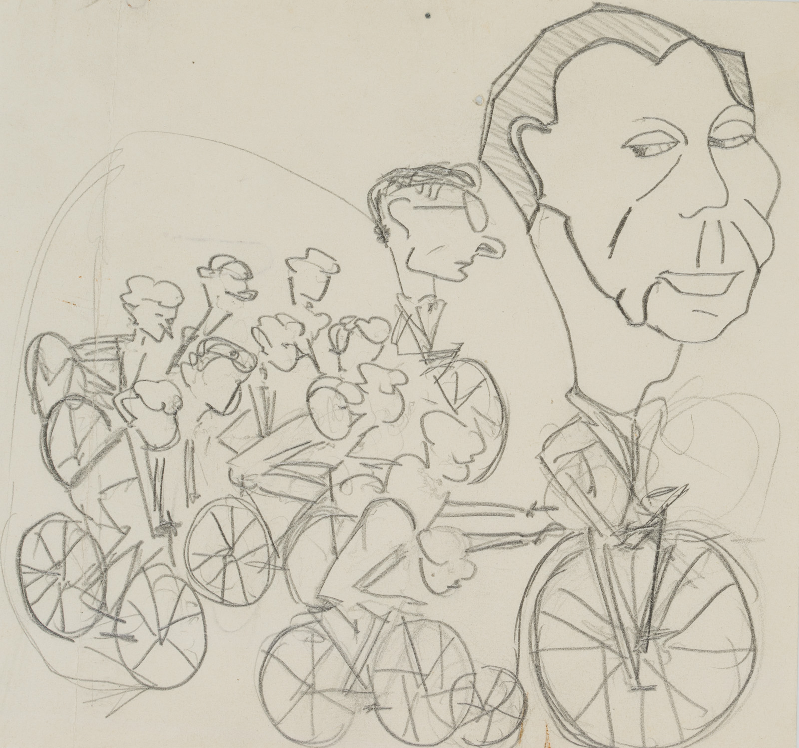 Fahrradrennen auf Hochrad