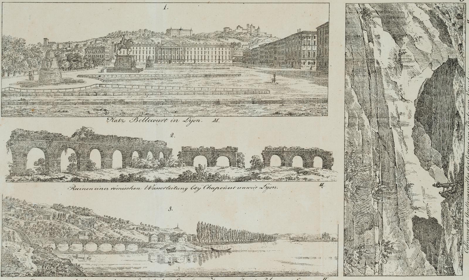 Architektur und Landschaft bei Lyon