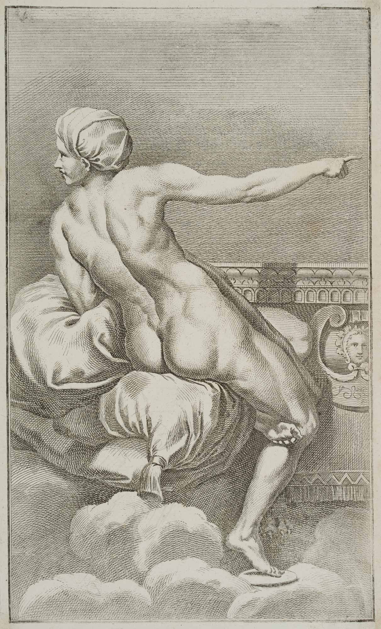 Figurenstudie, Rückenakt