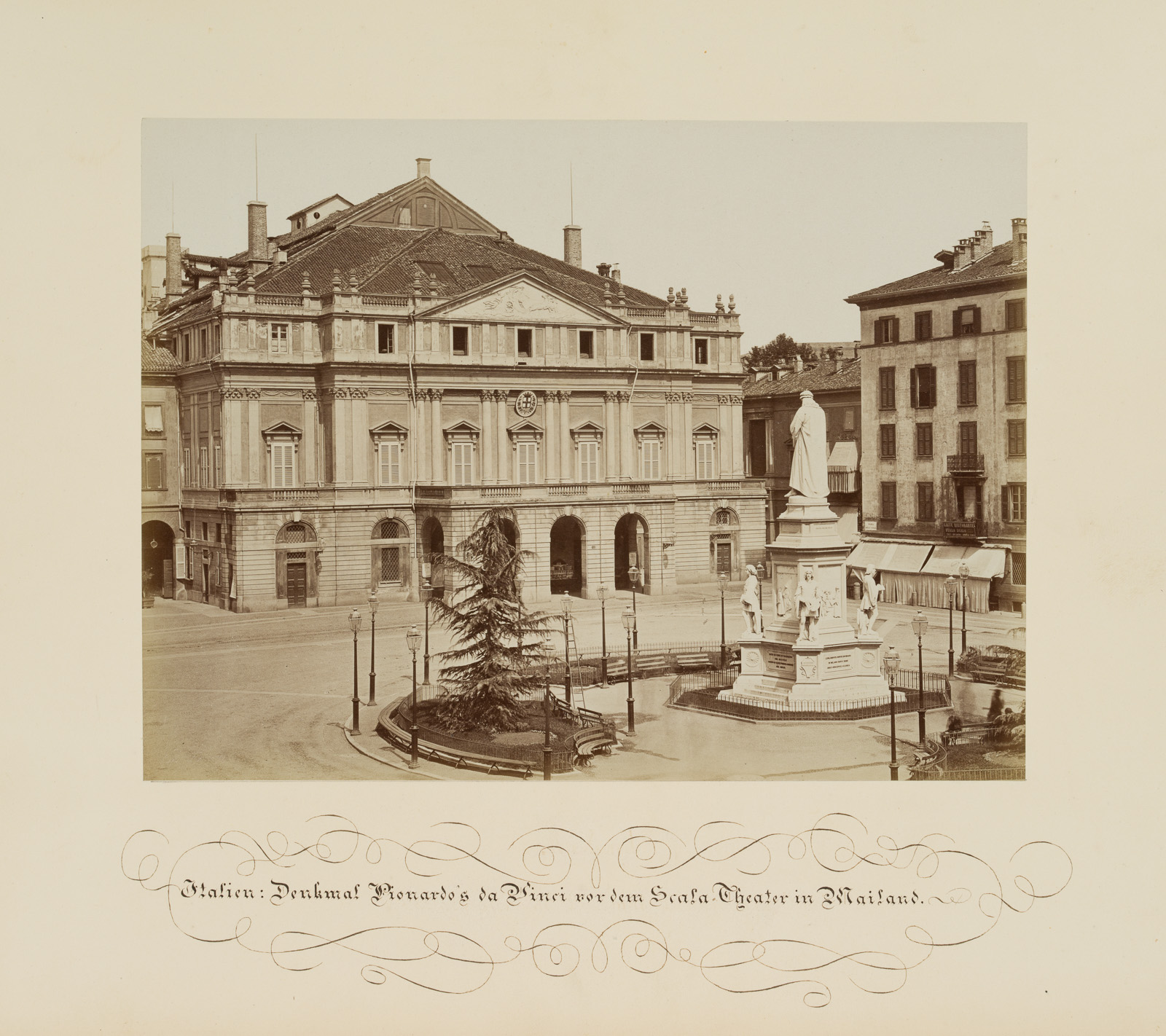 Denkmal Leonardo da Vinci vor Scala, Mailand