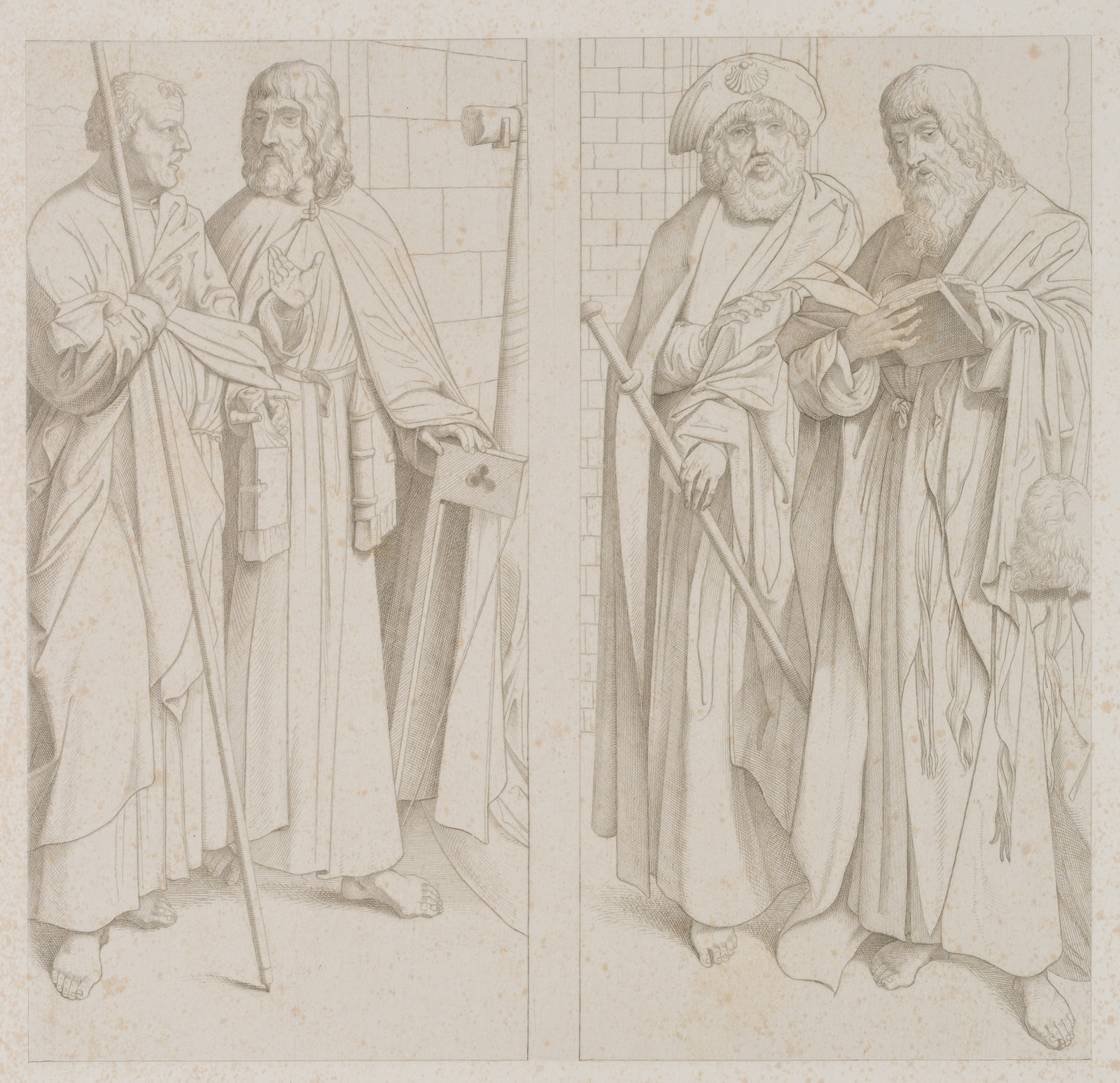 Heiligengruppe mit vier Aposteln