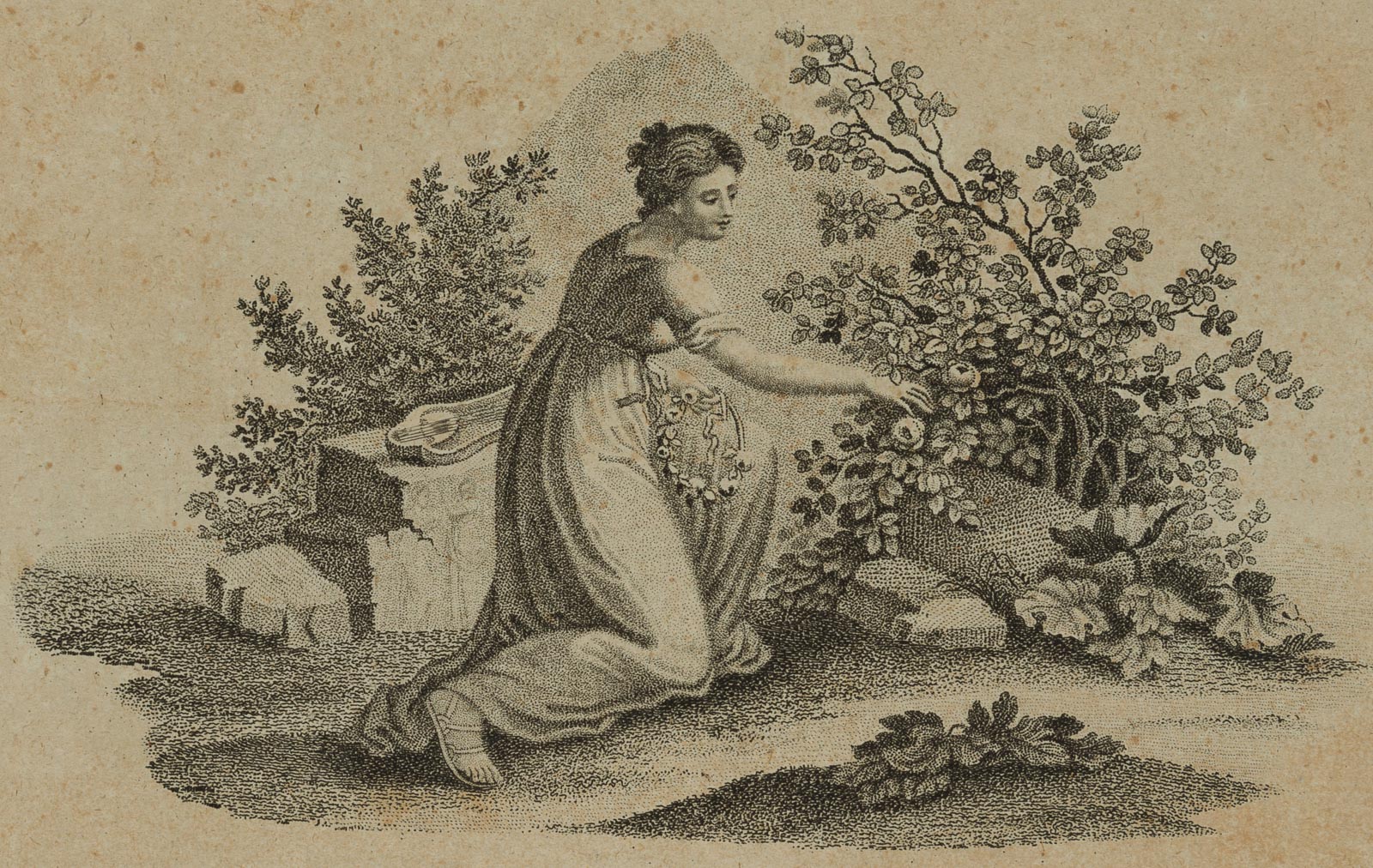 Junge Frau mit Rosen