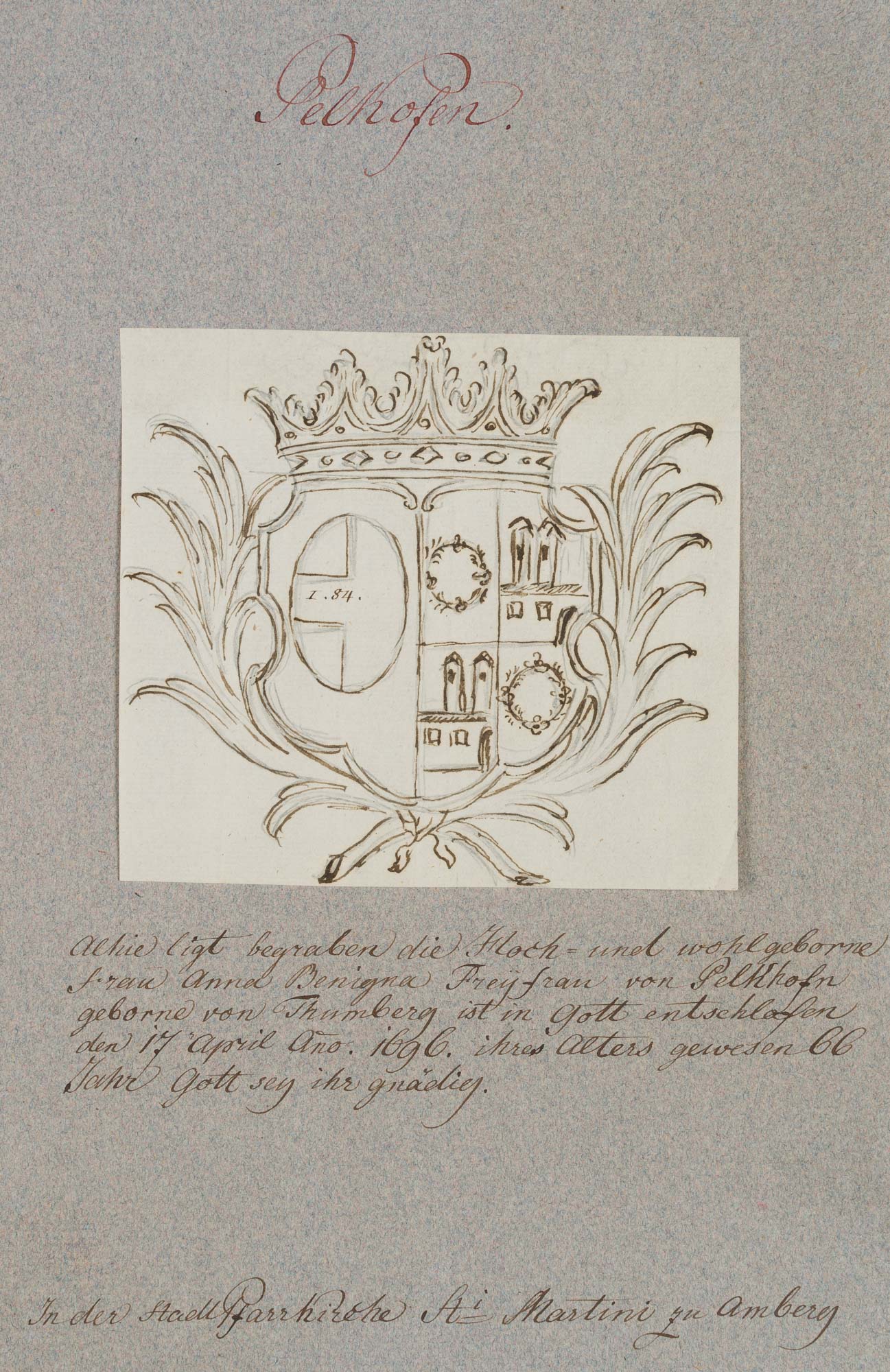 Epitaph der Anna Benigna von Pelhofn