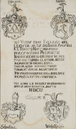 Epitaph, Eisengren, Adelsgeschlecht