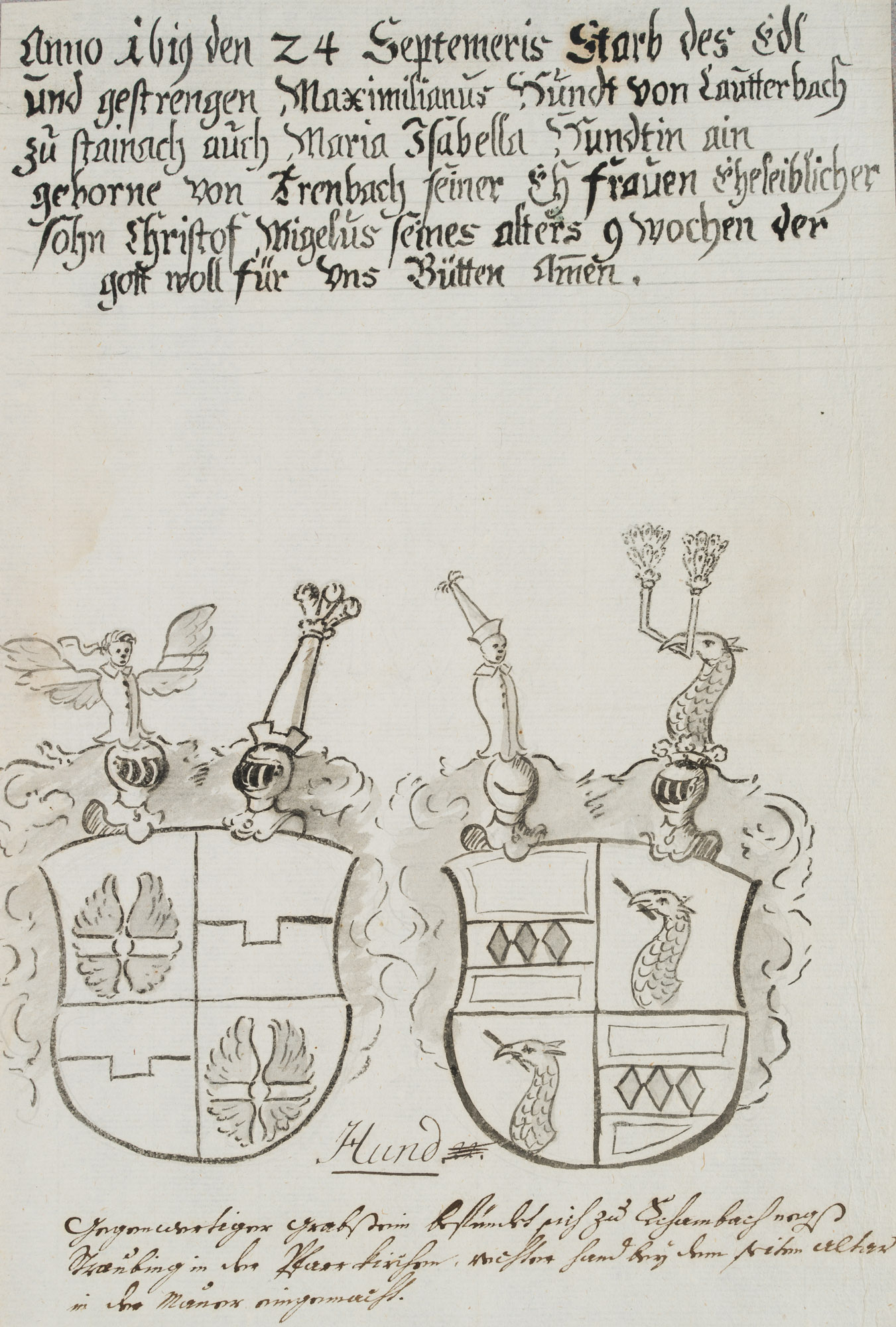Epitaph des Hundt von Lautterbach