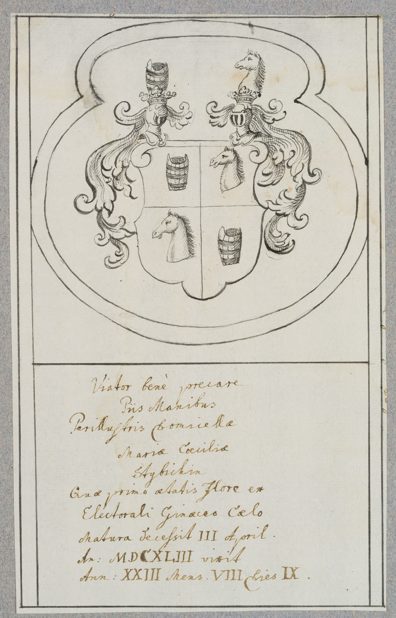 Epitaph mit Stybich-Wappen, Heraldik
