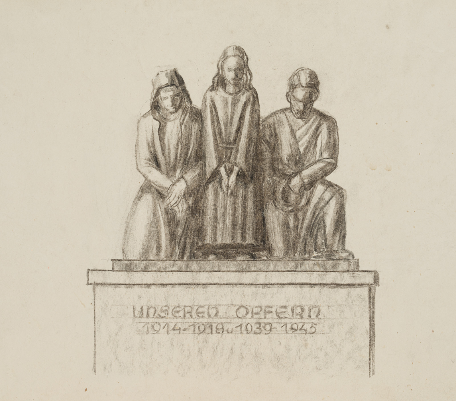 Familie in tiefer Trauer, Mahnmal