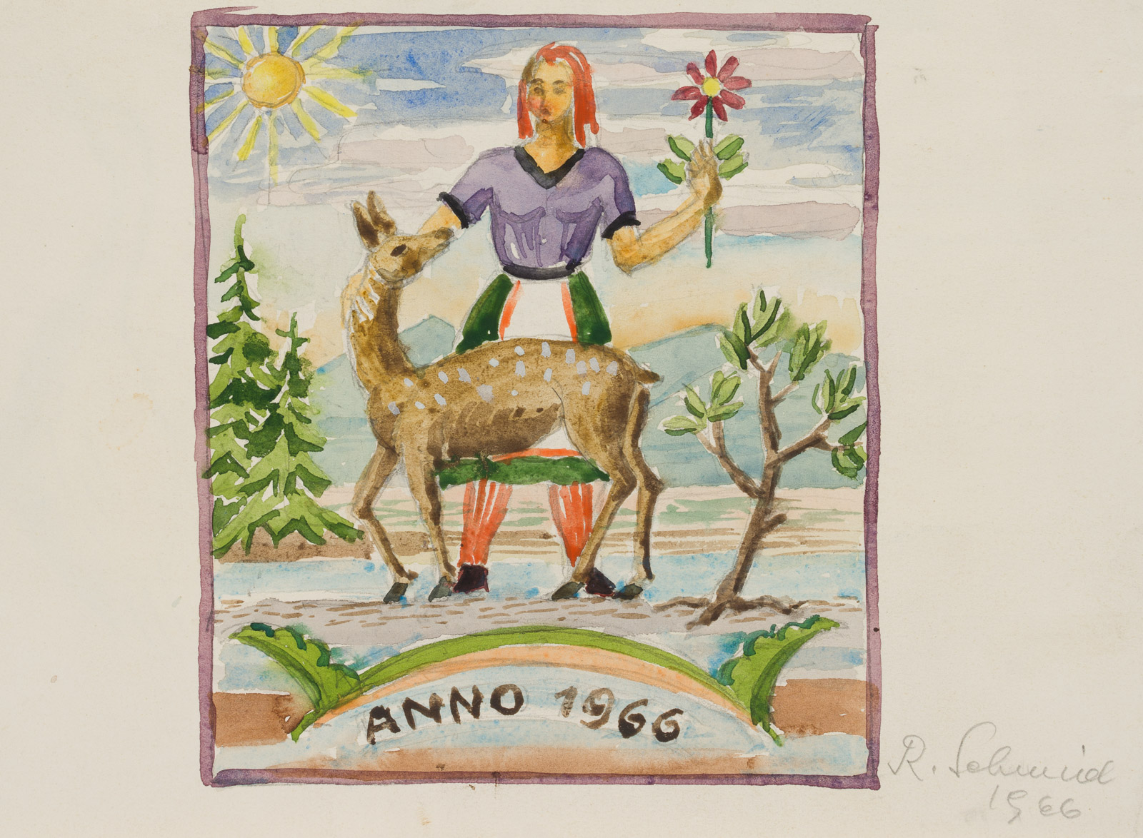 Anno 1966 - Mädchen mit Reh