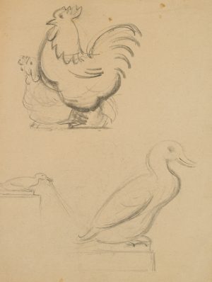 Studienblatt: Hahn und Ente
