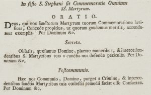 Oratio, S. Stephani, Gottesdienst