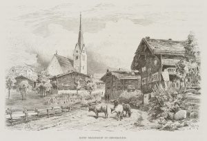 Meierhof in Obersaxen, Schweiz