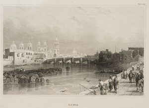 Belebte Flusspromenade von Lima