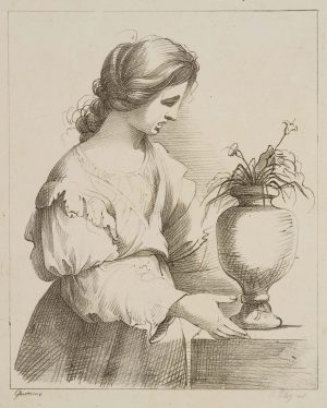 Frau mit Blumen
