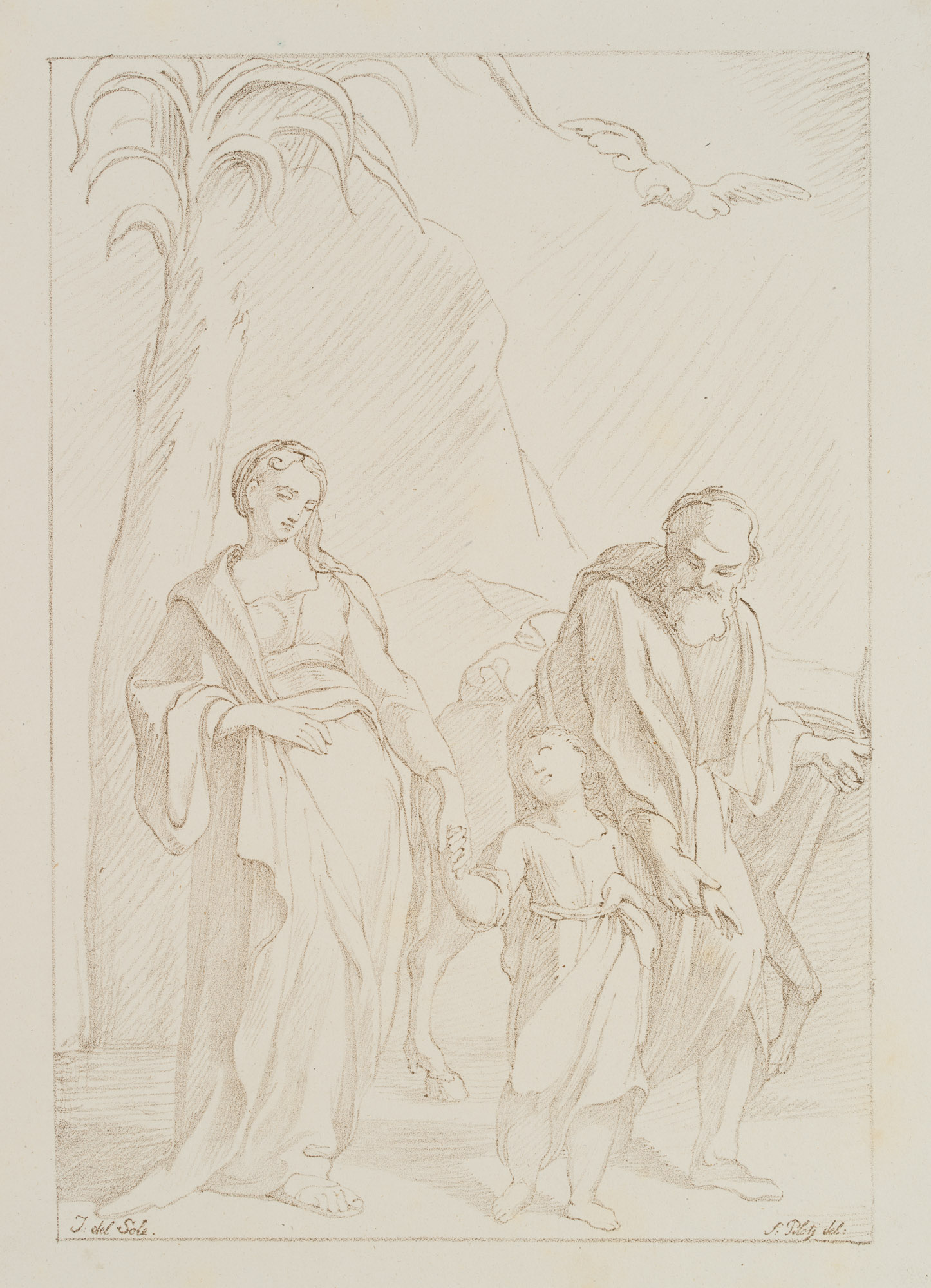Maria und Joseph auf der Flucht