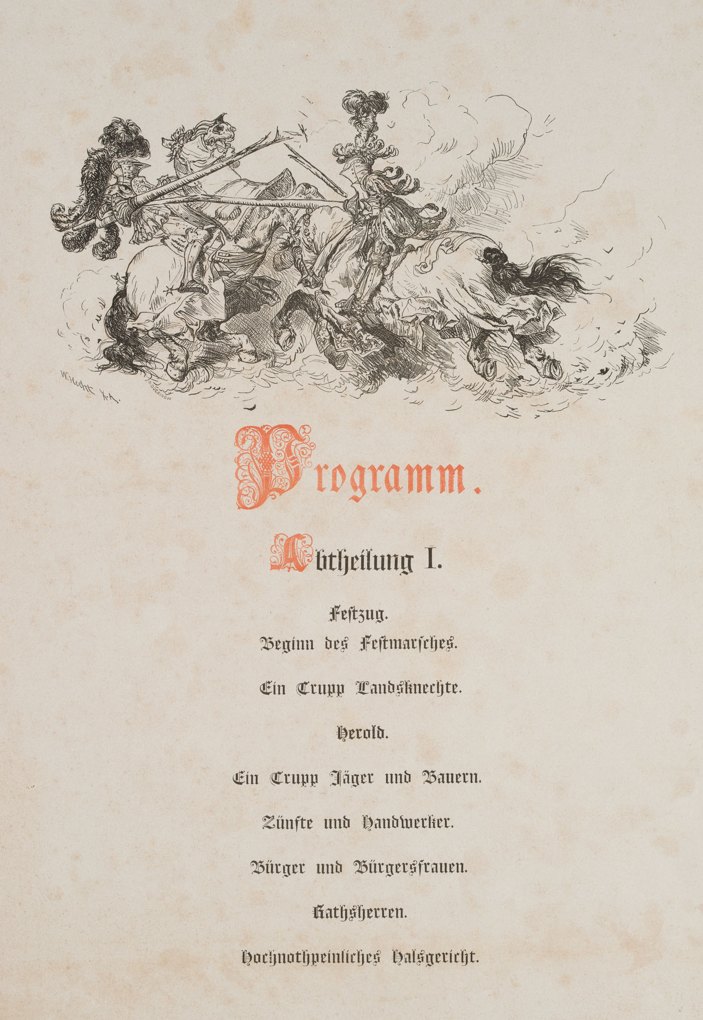 Programm für ein Historienfest