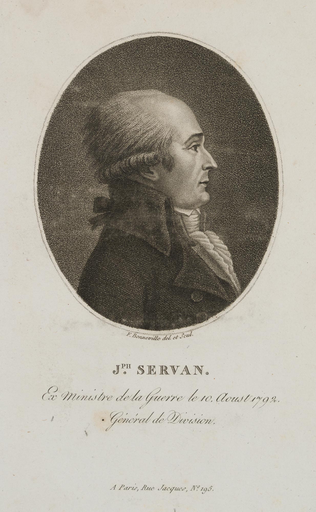 Porträt des J. Servan