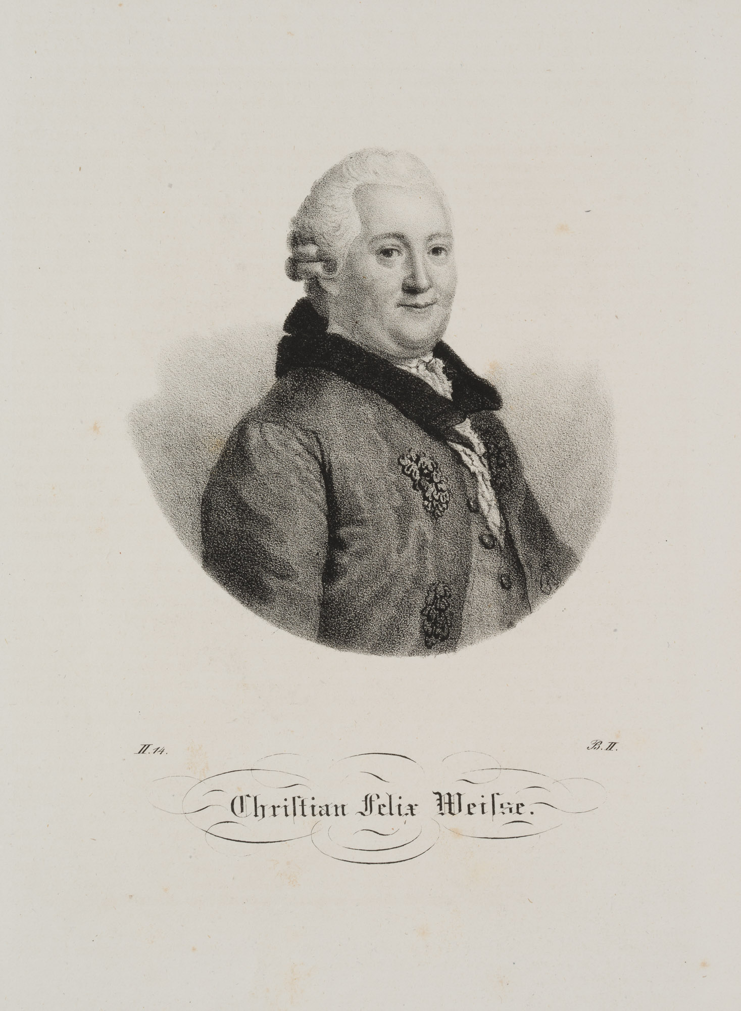 Porträt des Christian Felix Weisse