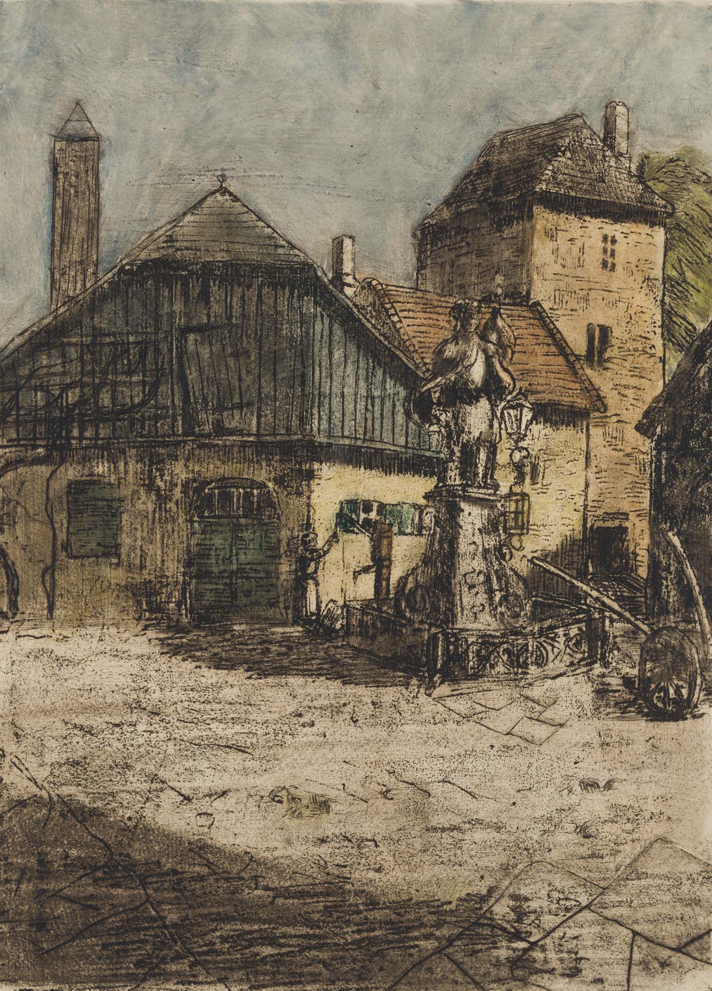 Marktplatz mit Pumpbrunnen