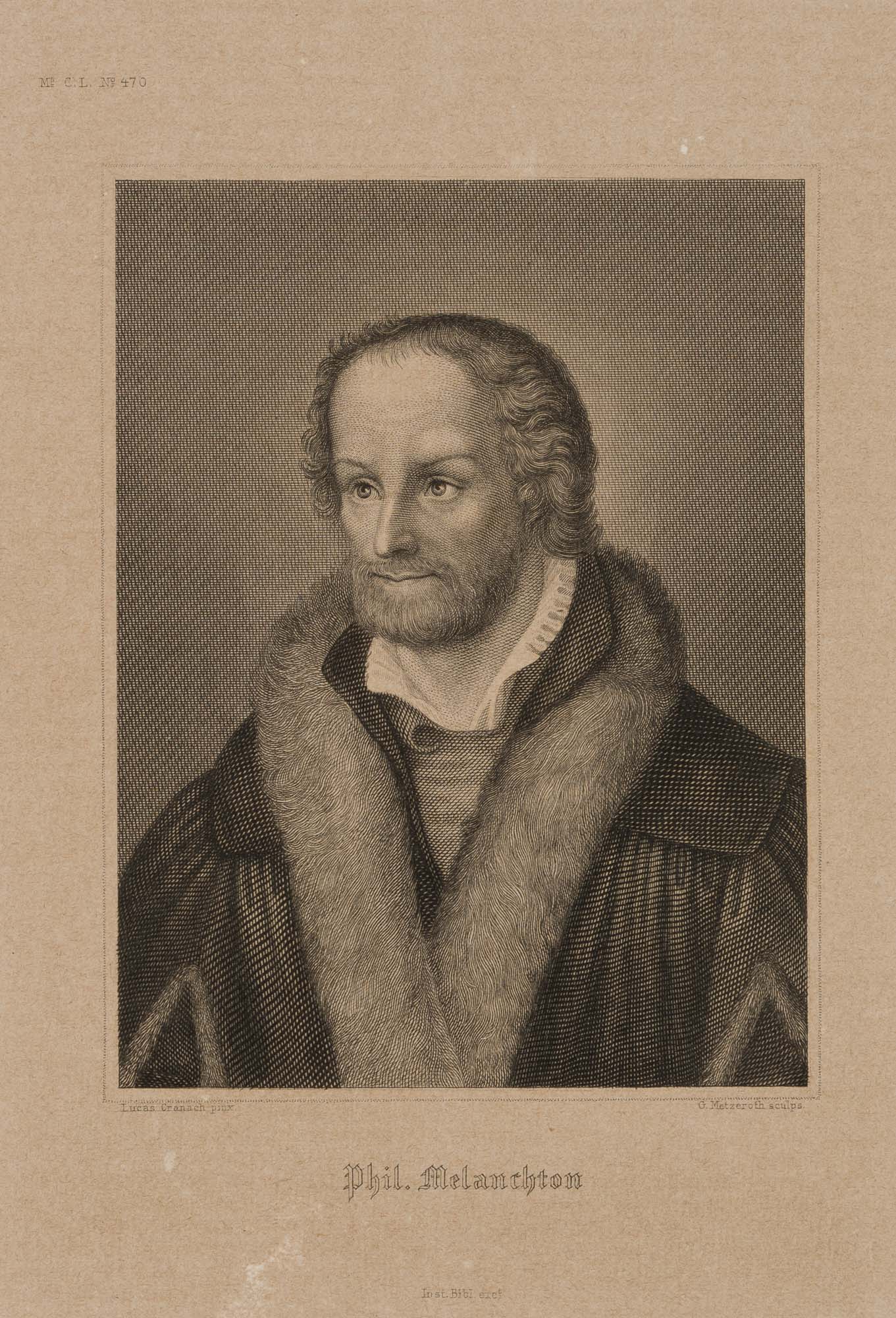Bildnis d. Reformators Melanchthon