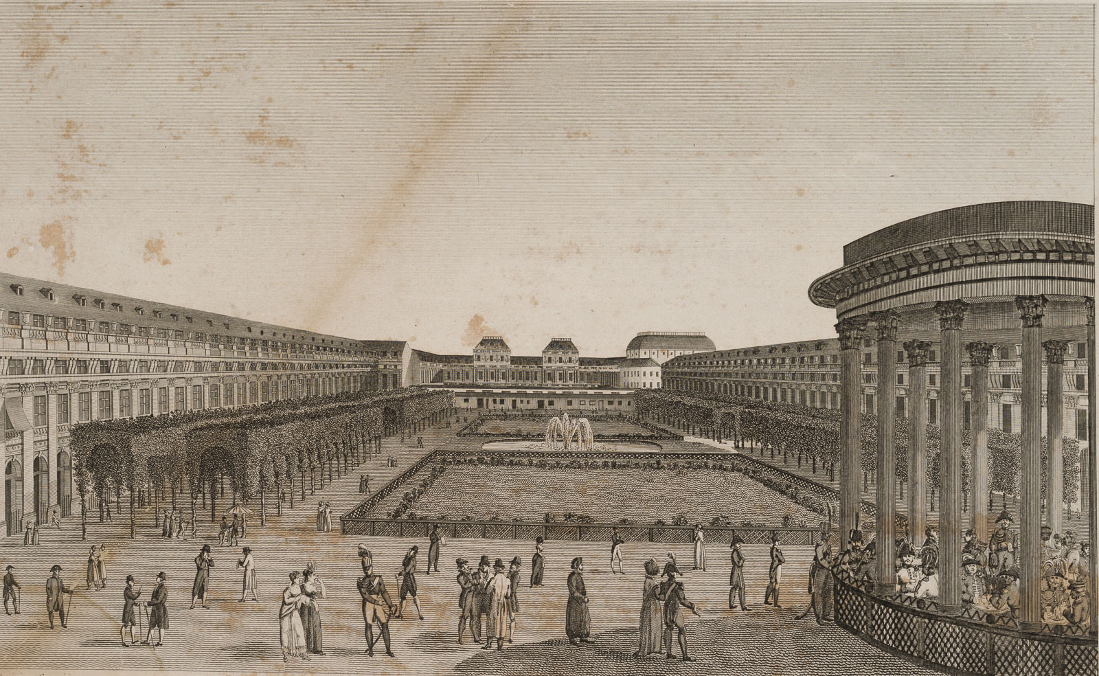 Vue du jardin de Palais Royal