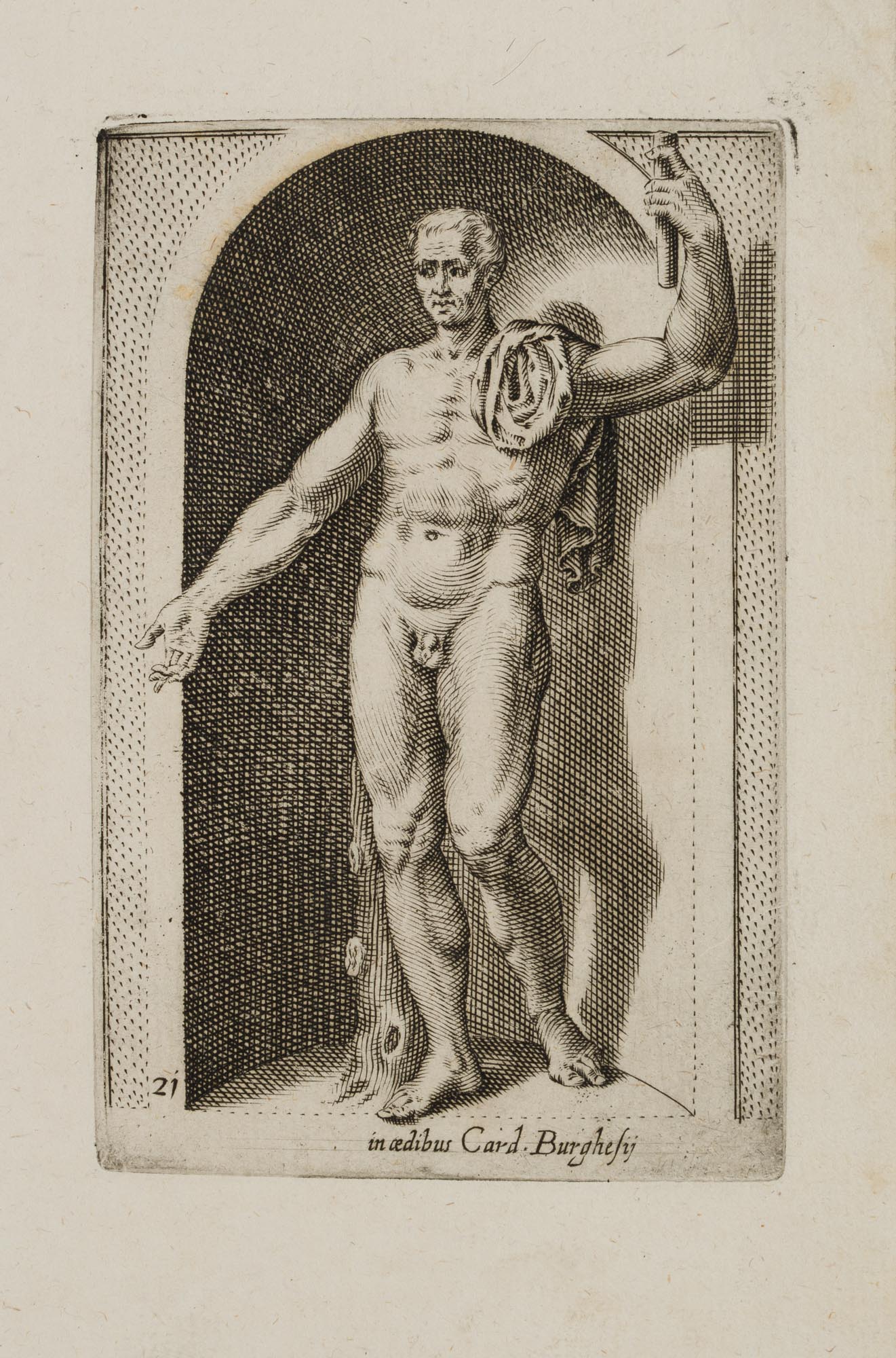 Männliche Statue, Slg. Borghese